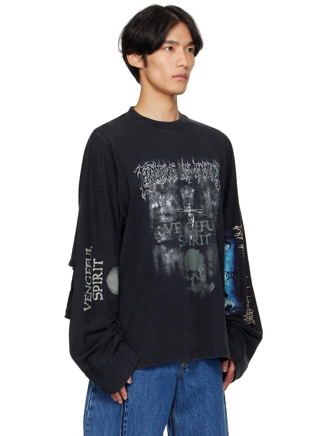 Black Cradle of Filth 'Spirit' Cut-Up Longsleeve T-shirt - 2