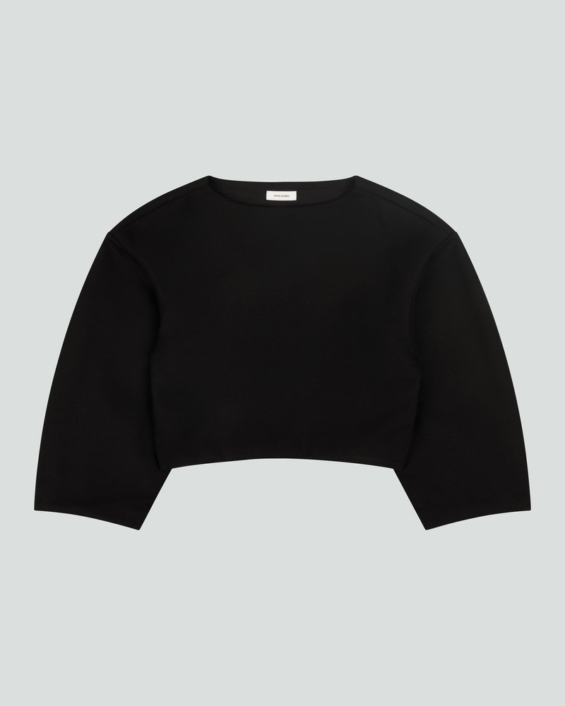 BOAT NECK JUMPER BLACK WOOL 1