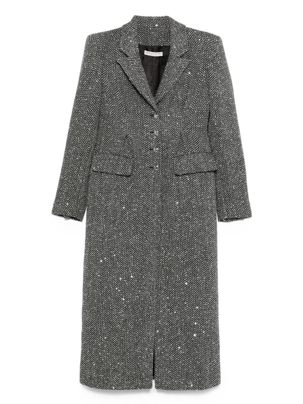 sequin tweed coat - 1