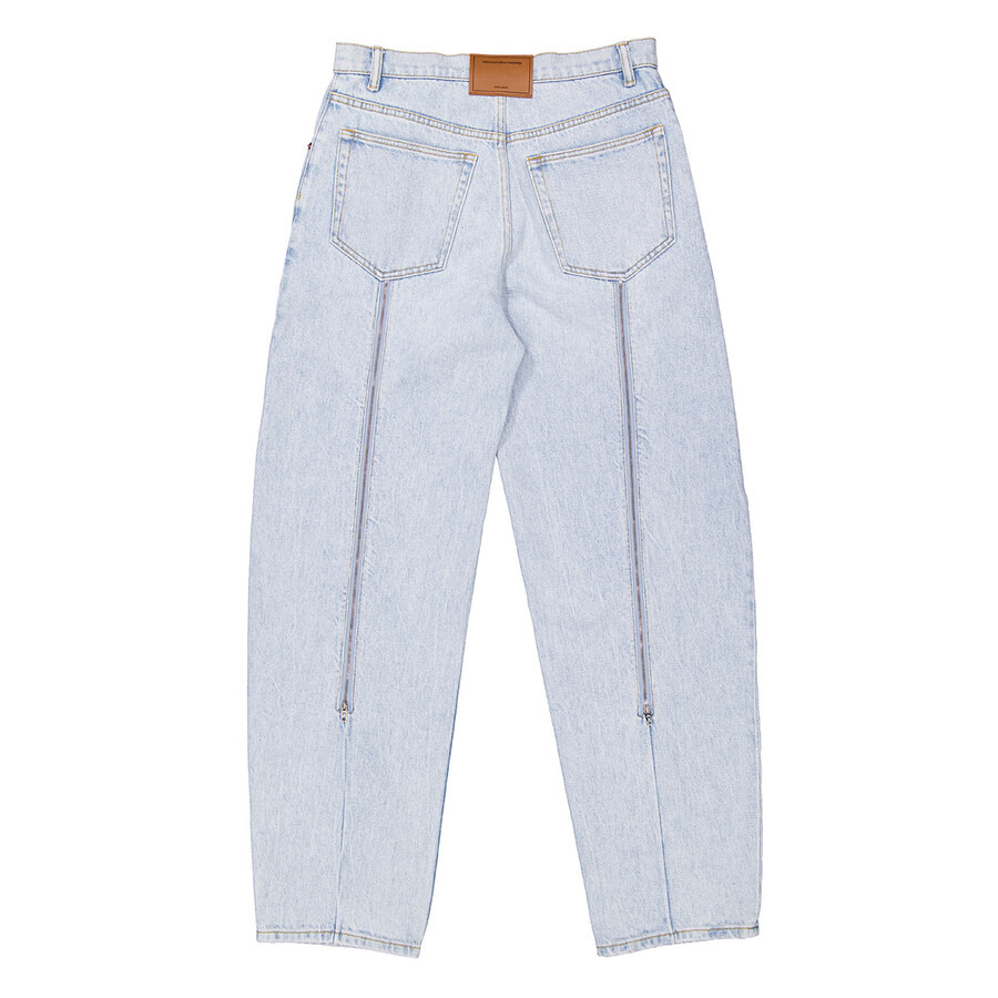 T by Alexander Wang Logo-Patch High-Rise Tapered Cotton Jeans - 6