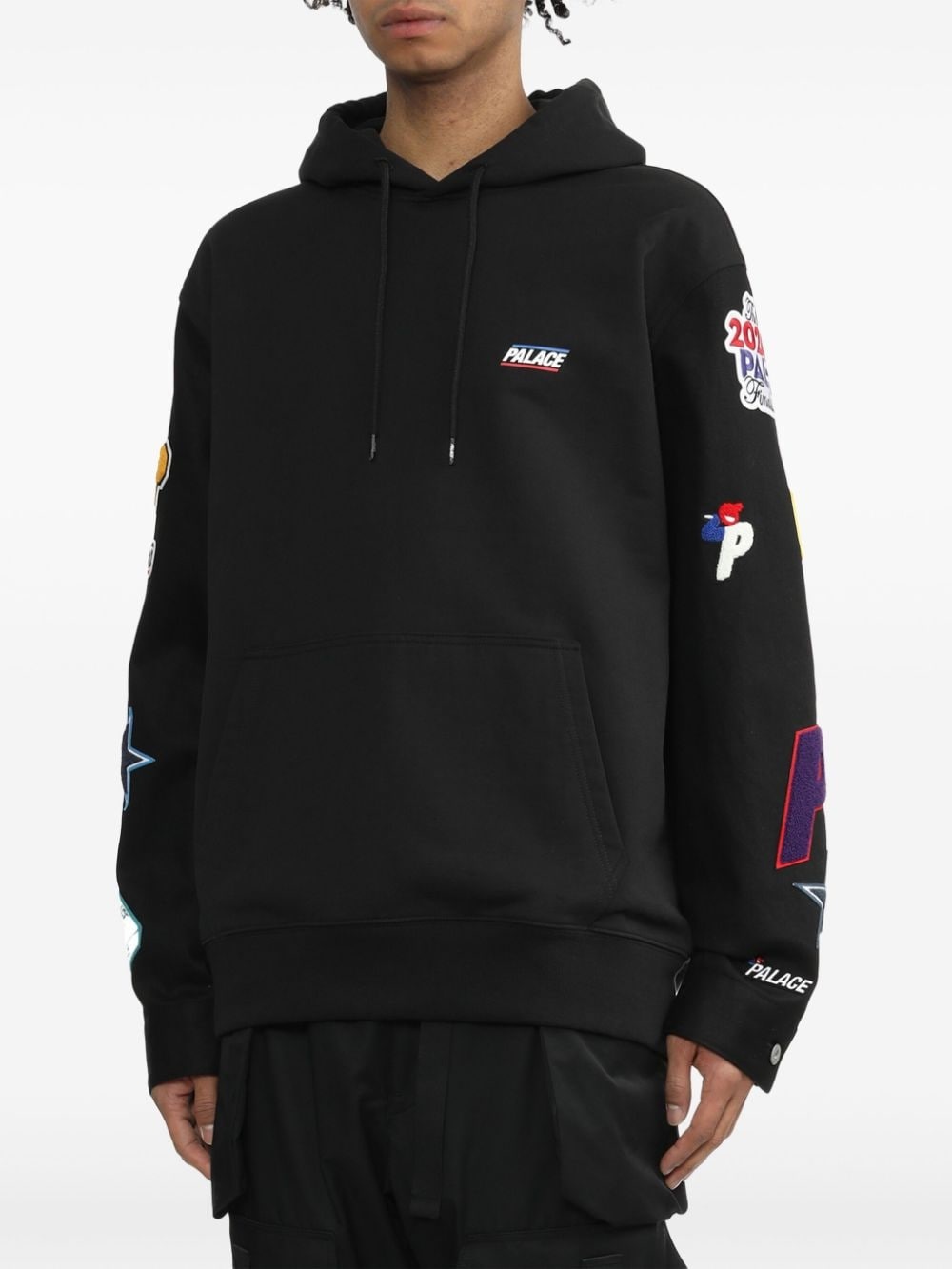 x Palace patch-detail cotton hoodie - 3