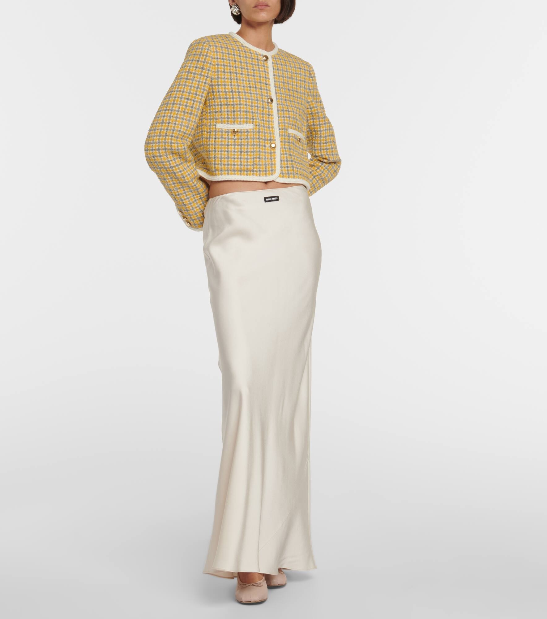 Single-breasted bouclé jacket - 2