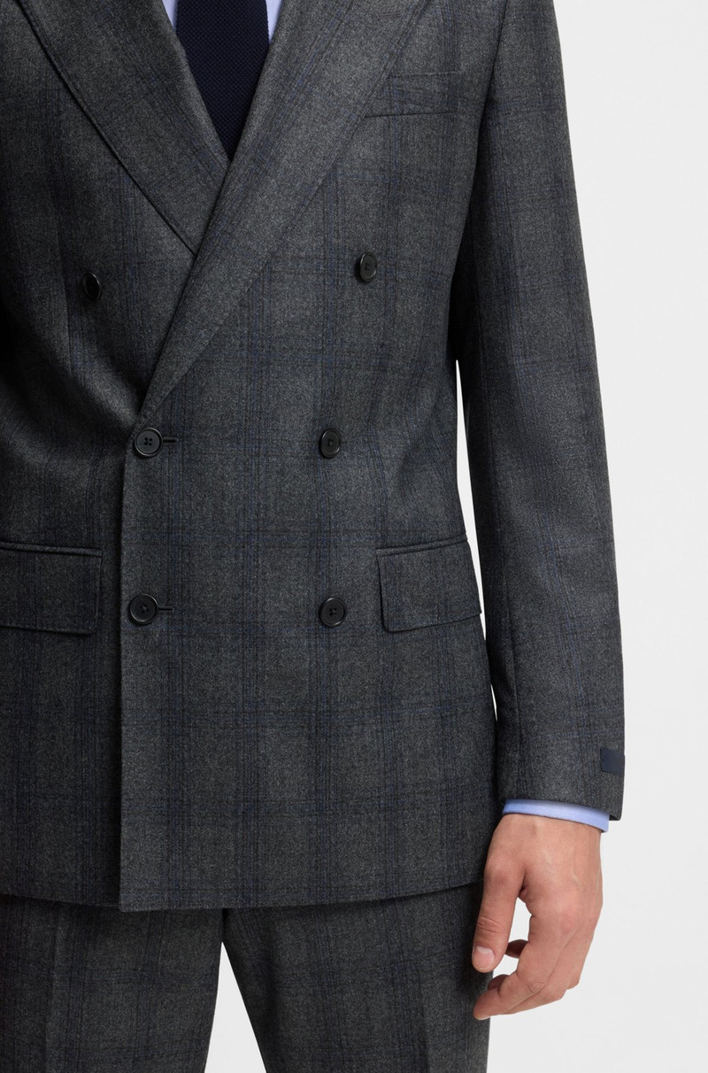 BECKHAM X BOSS SLIM-FIT SUIT JACKET IN CHECKED WOOL 7