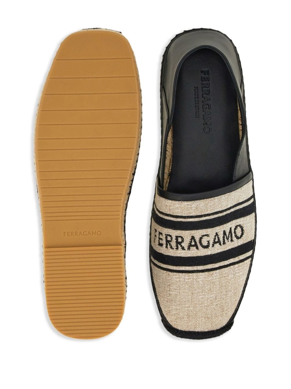logo-jacquard canvas espadrilles - 5