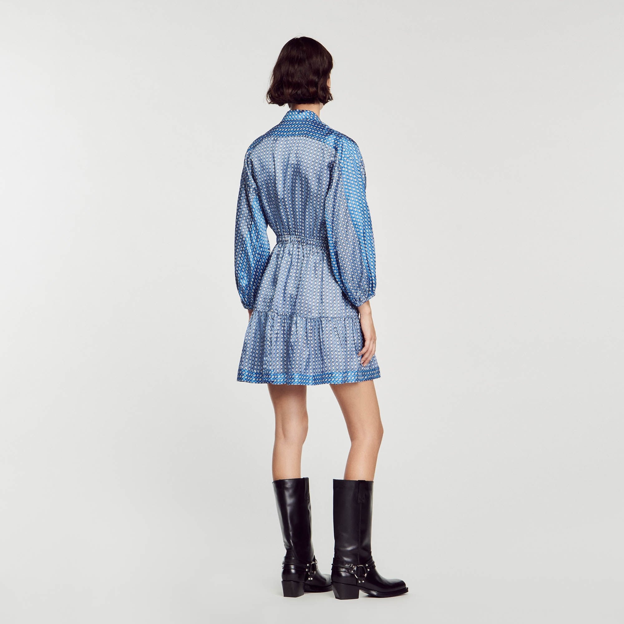 SHORT TIE-PRINT DRESS - 6