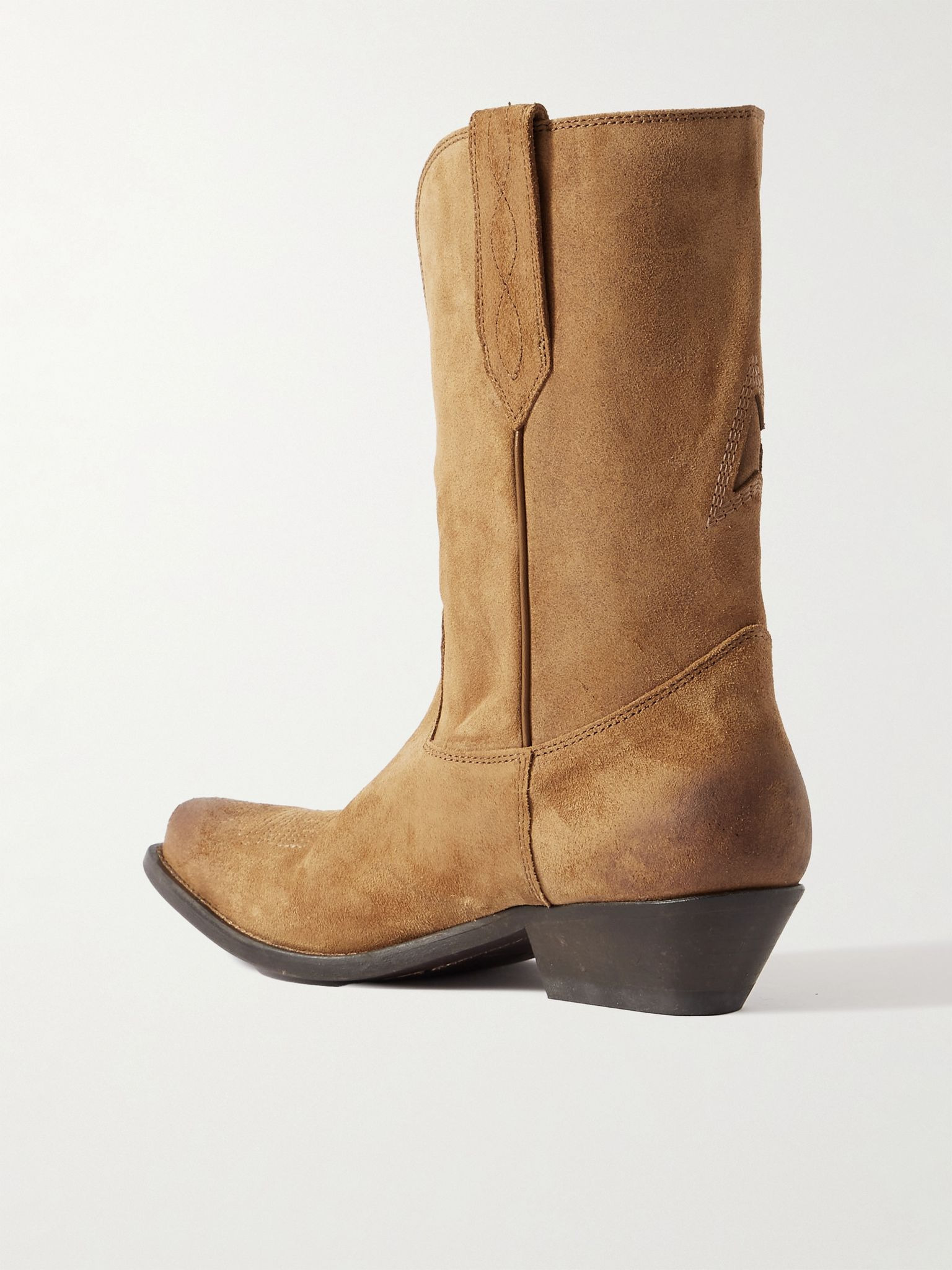 Low Wish Star suede cowboy boots Camel - 3