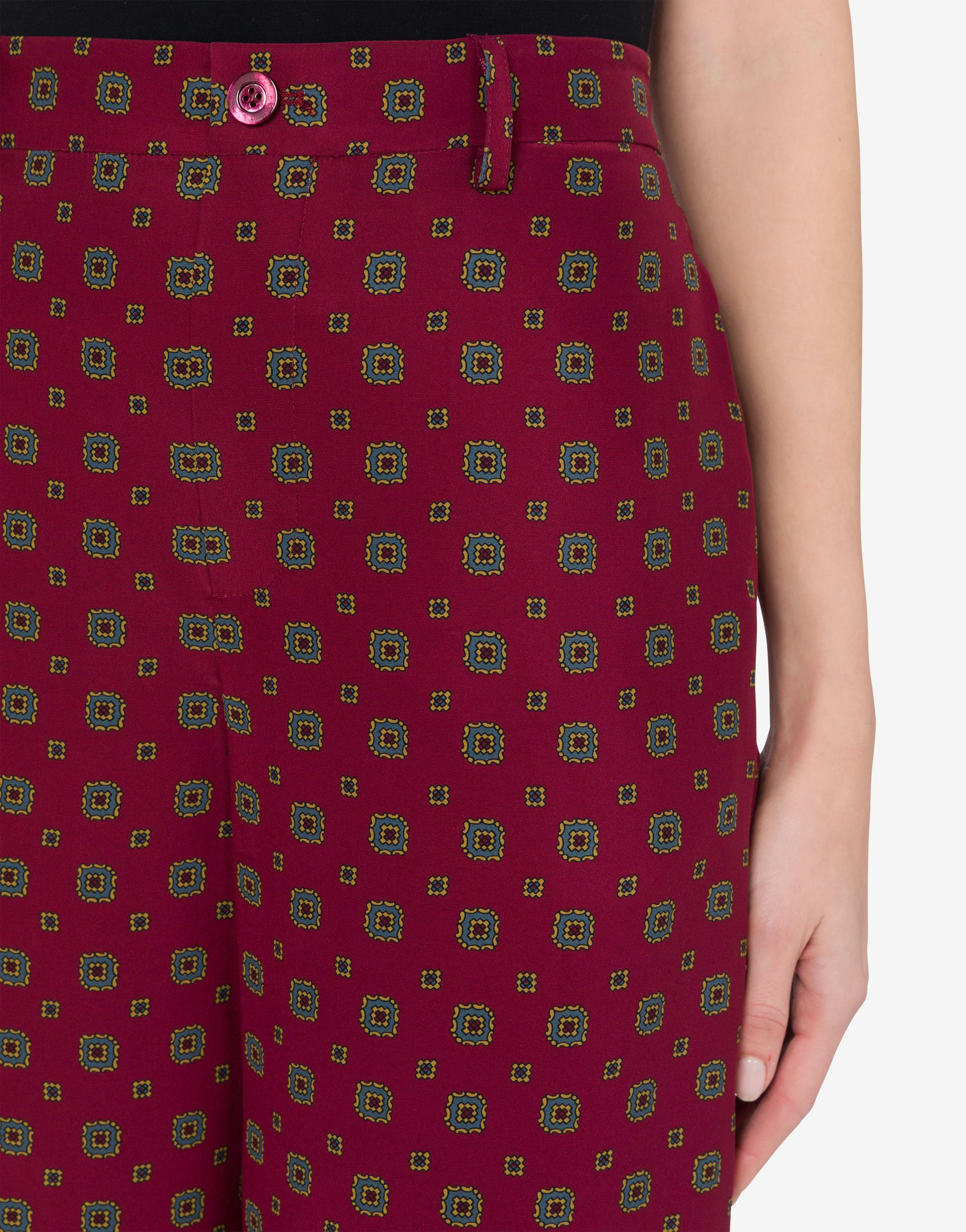 TROUSERS IN SATIN TIE PRINT - 5