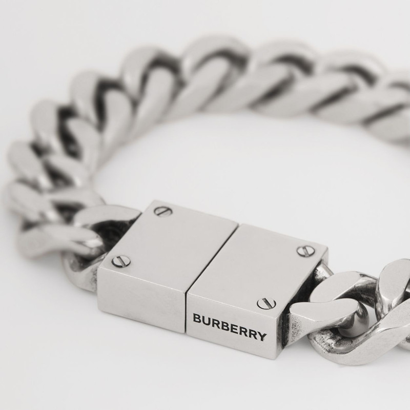 Burberry Palladium-plated Chain-link Bracelet outlook