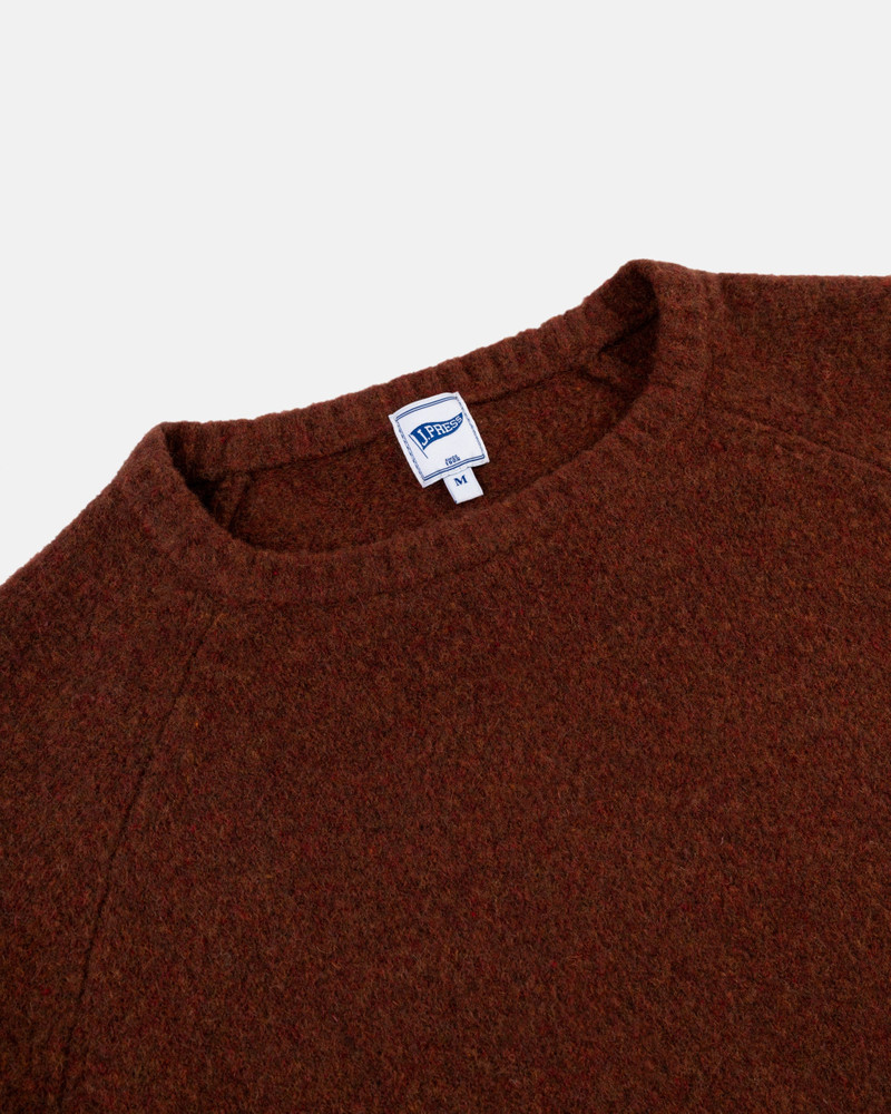 SOLID RUST CREWNECK SWEATER - TRIM FIT 3