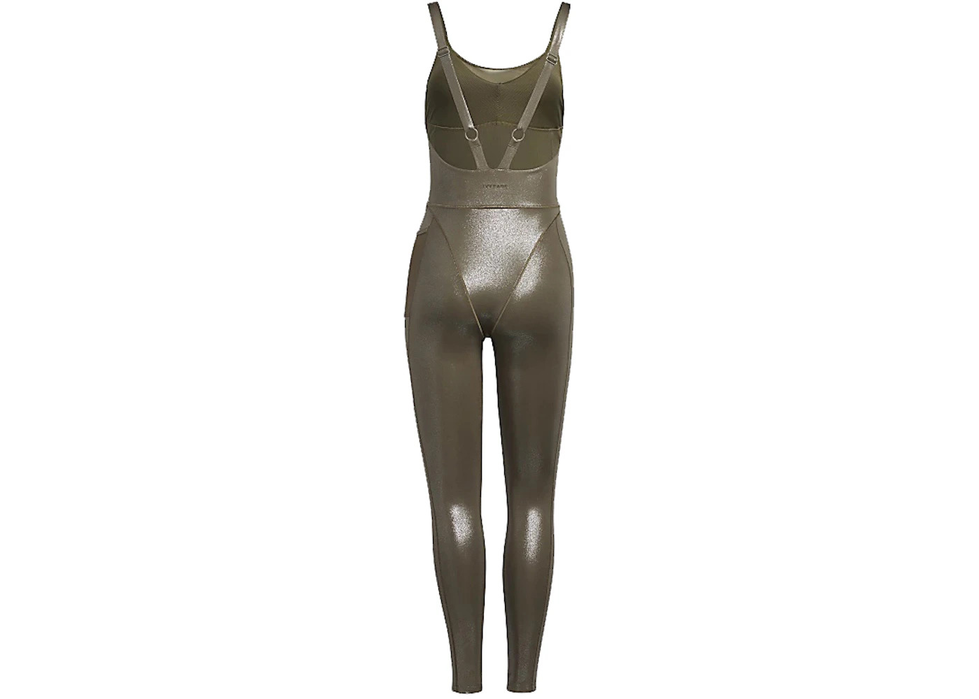 adidas Ivy Park V-Neck Catsuit Medium Dark Khaki - 2