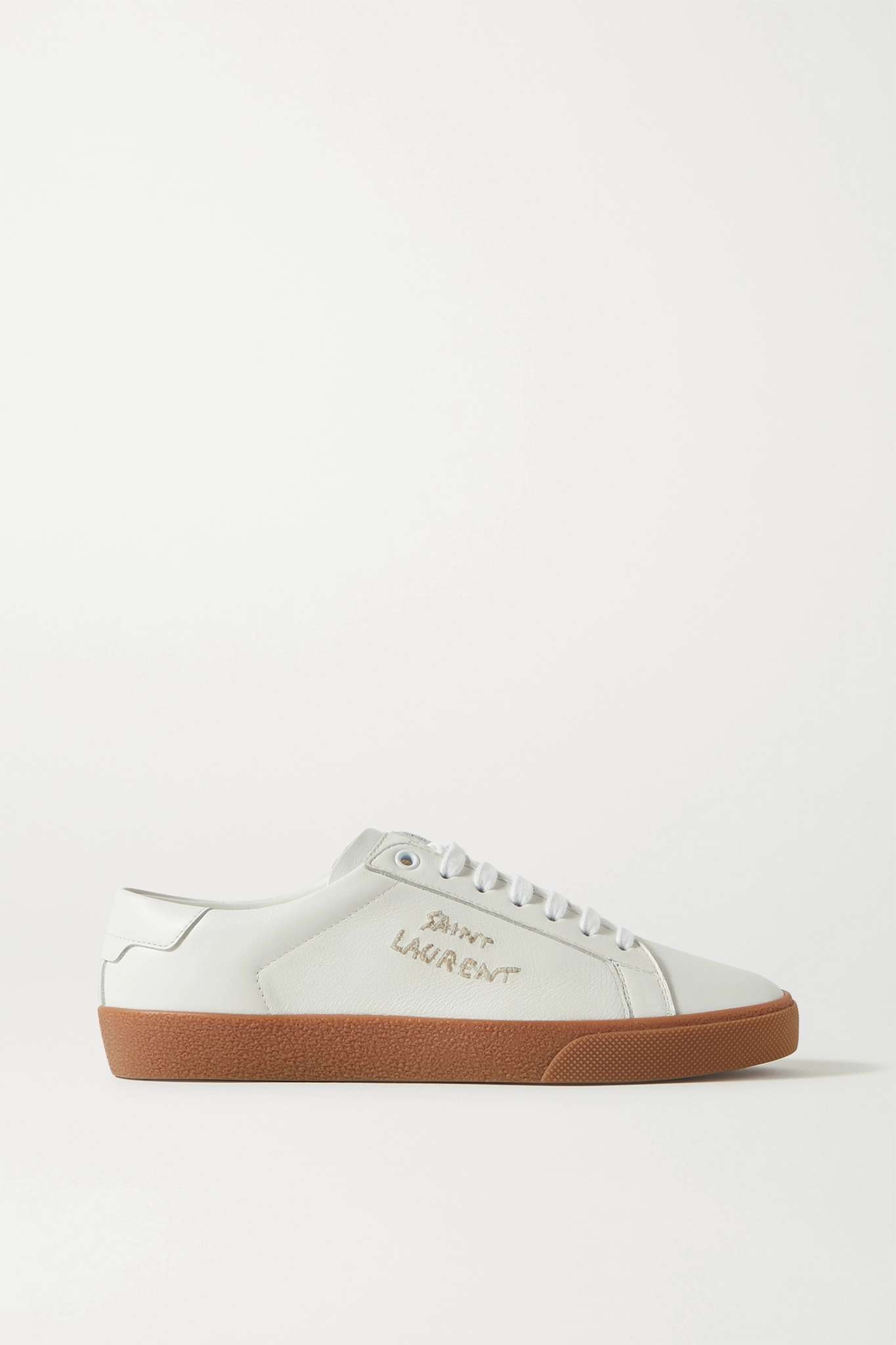 Court Classic logo-embroidered leather sneakers - 1