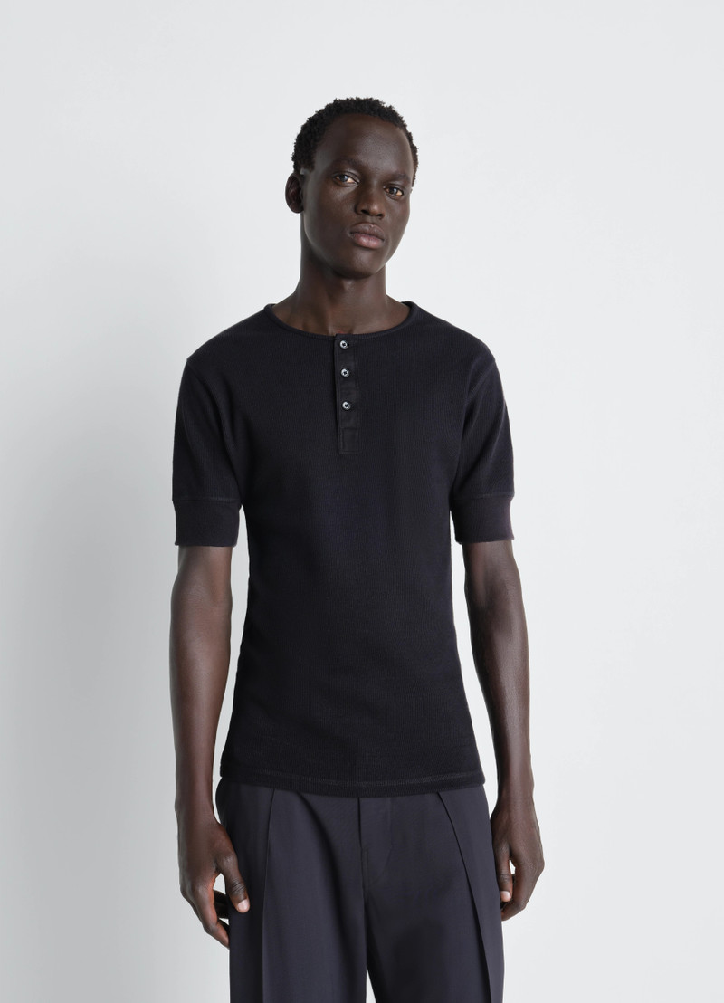 Lemaire RIB HENLEY TOP IN COTTON LINEN RIB JERSEY outlook