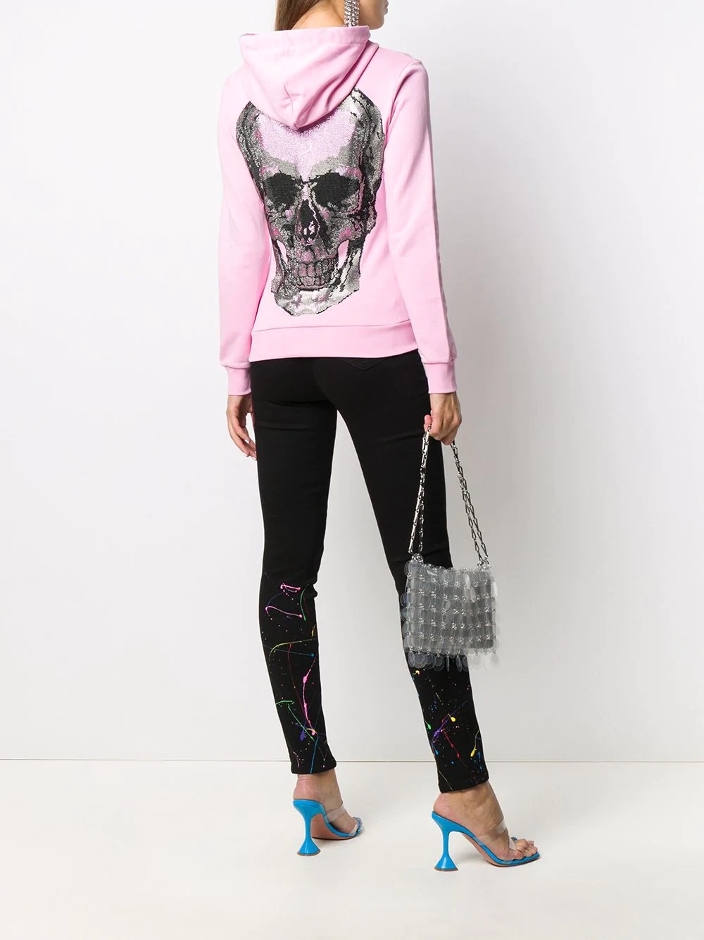 skull-print hoodie - 2