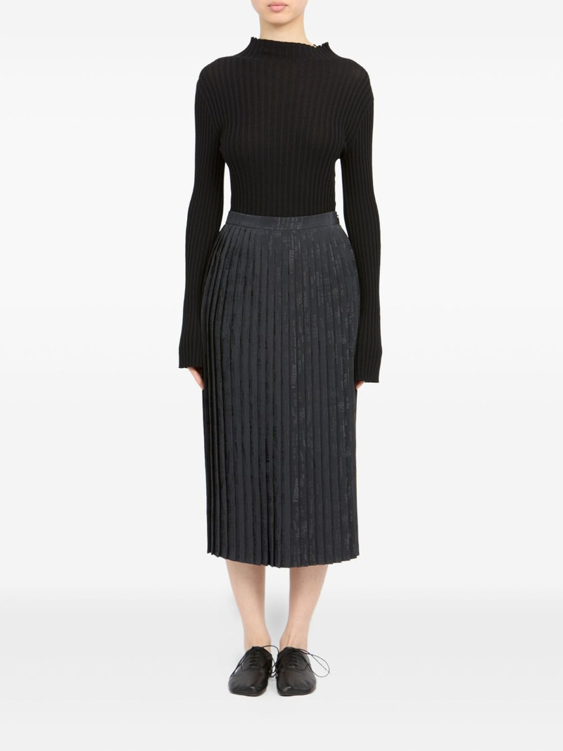 MM6 Maison Margiela pleated print skirt outlook