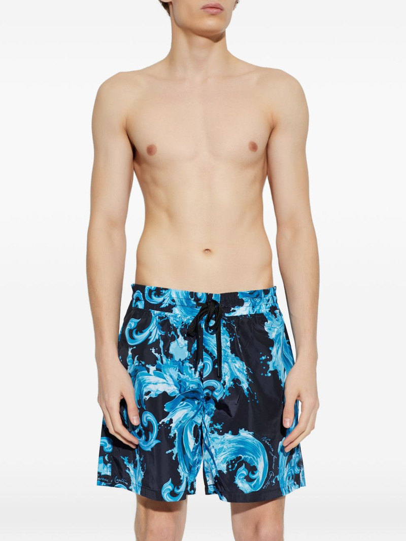VERSACE JEANS COUTURE patterned drawstring shorts outlook