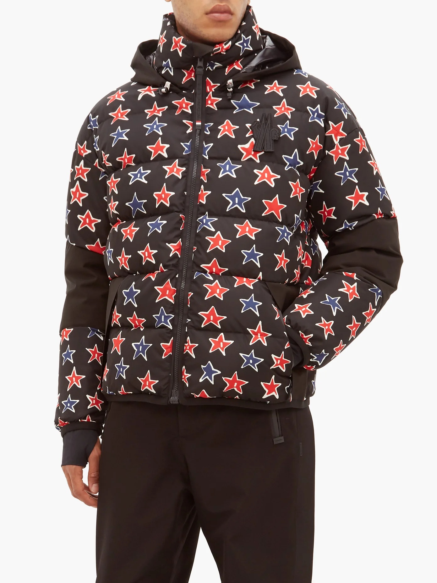 Star-print quilted down technical ski jacket - 2