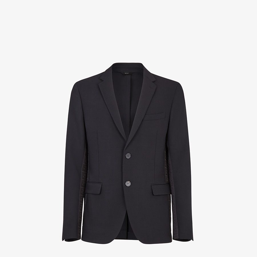 Black wool blazer - 1