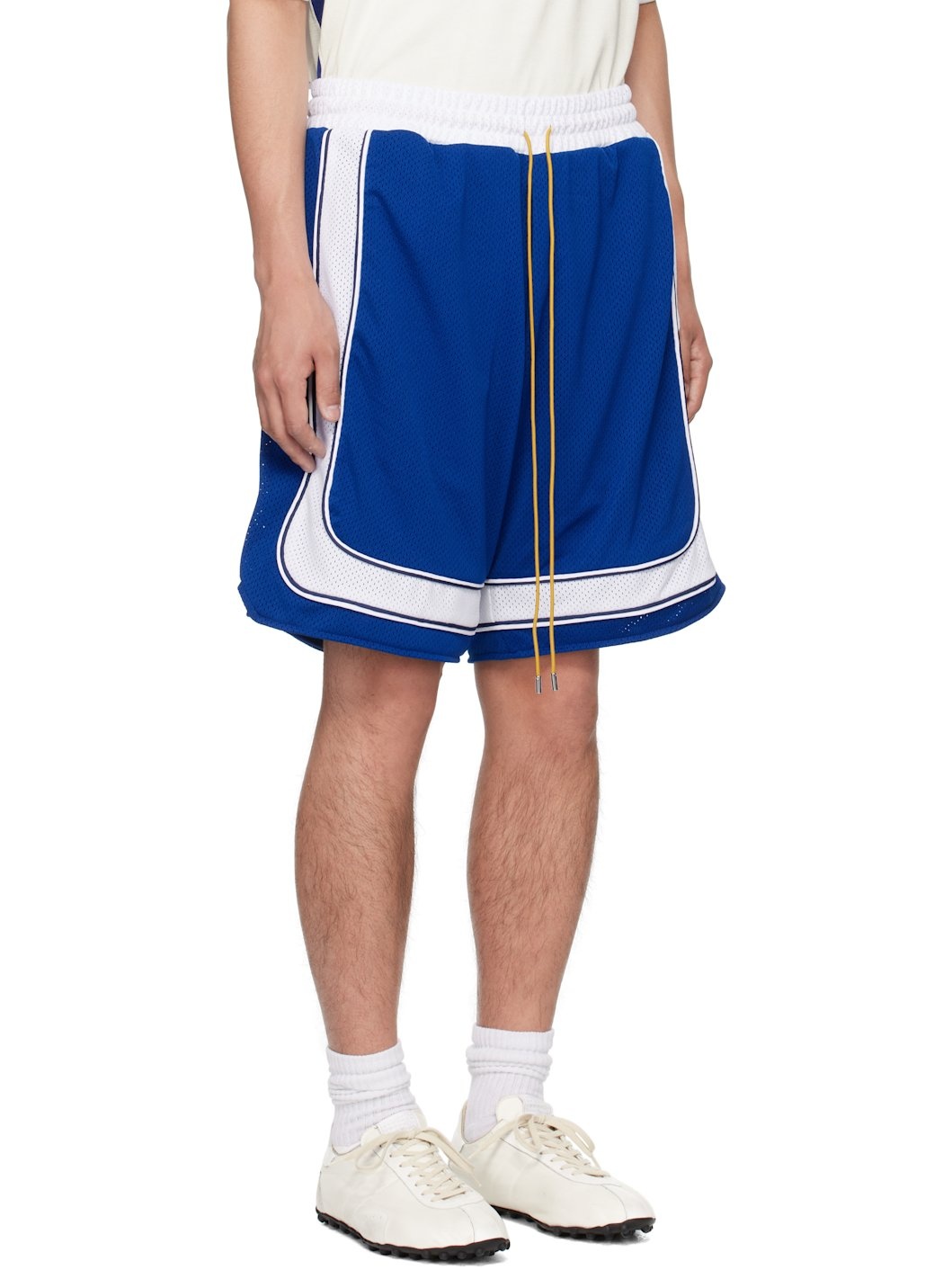 Blue & White Como Basketball Shorts - 2