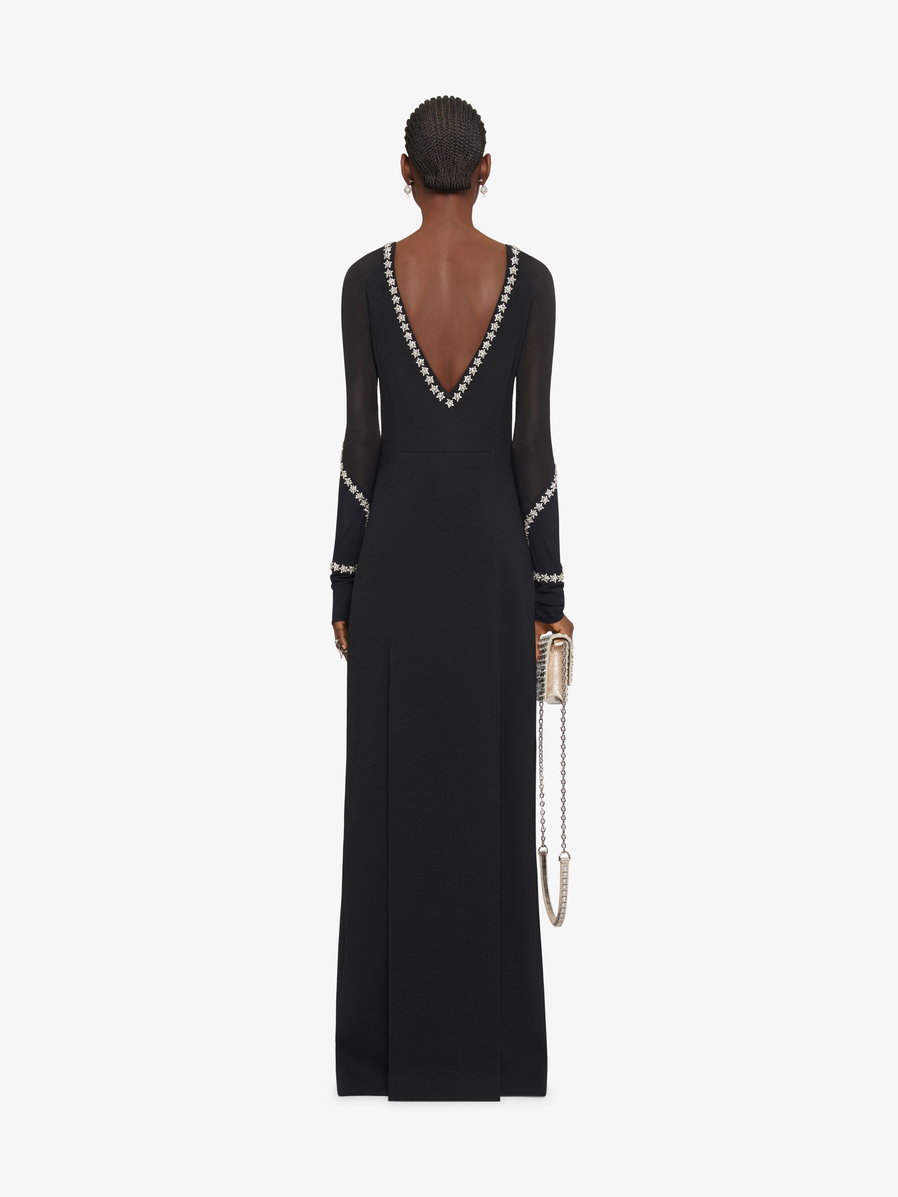 EVENING DRESS WITH CRYSTAL DETAILS - 4