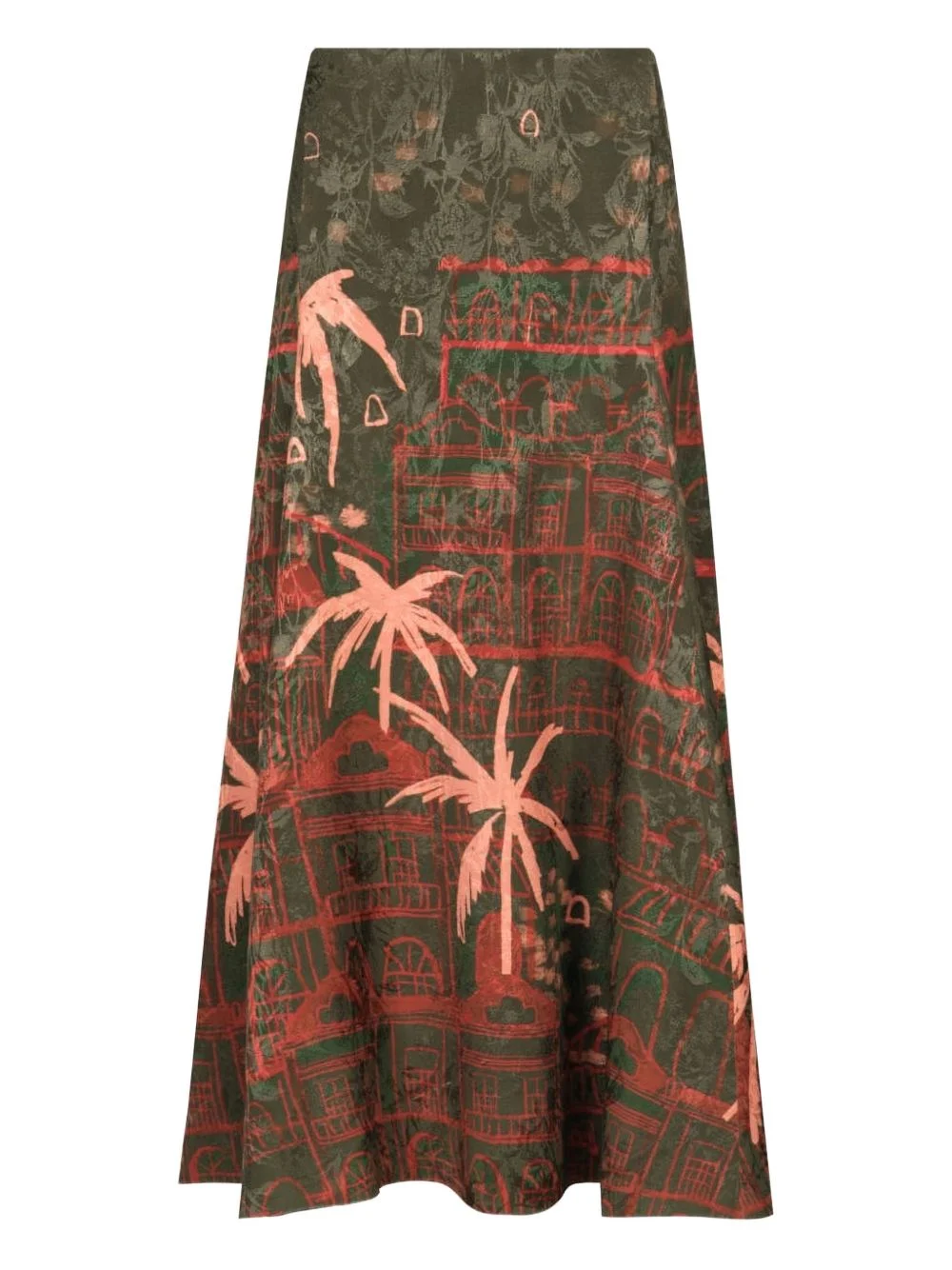 Encanto De Isla printed maxi skirt - 1