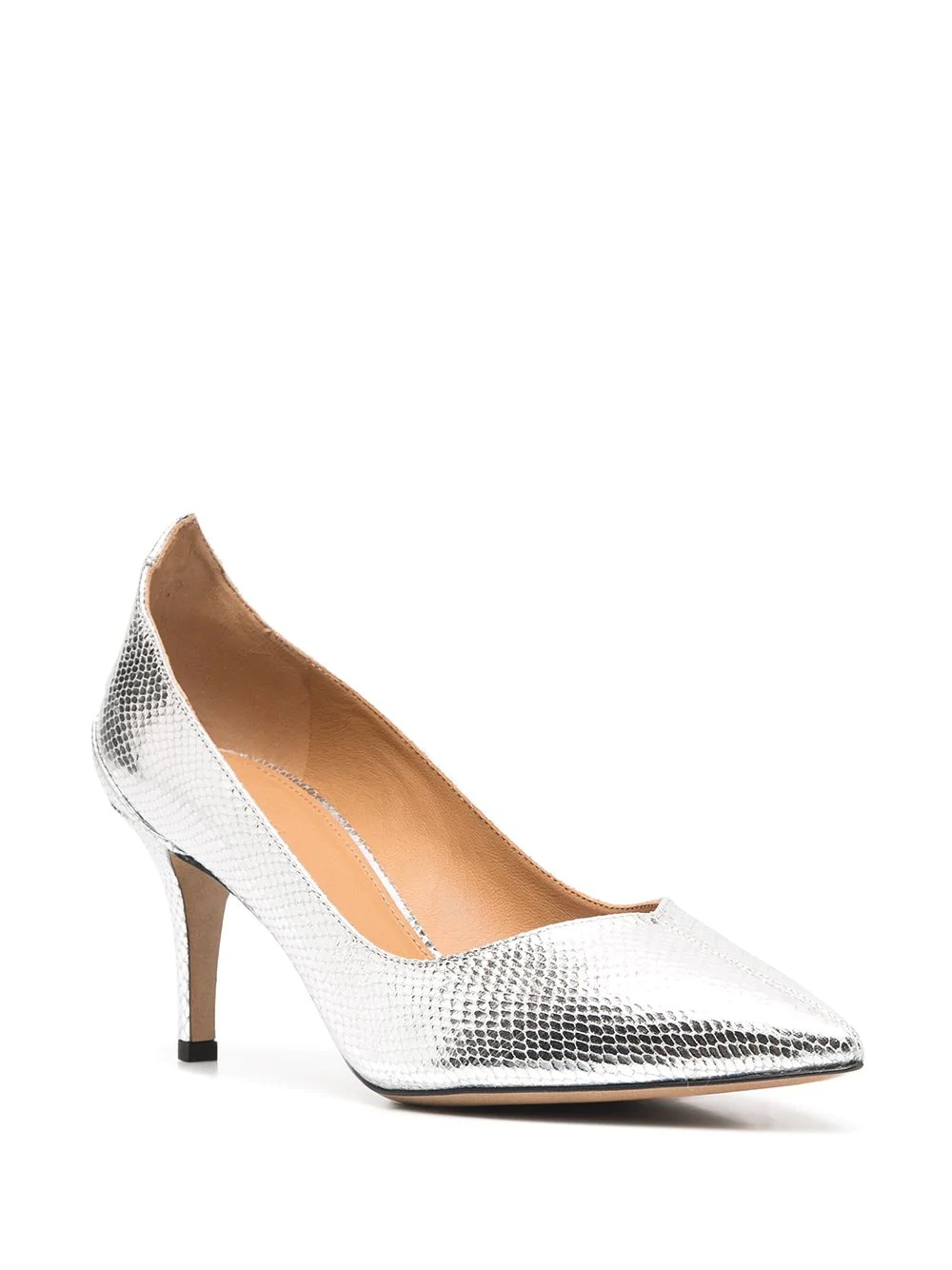 metallic snakeskin pumps - 2