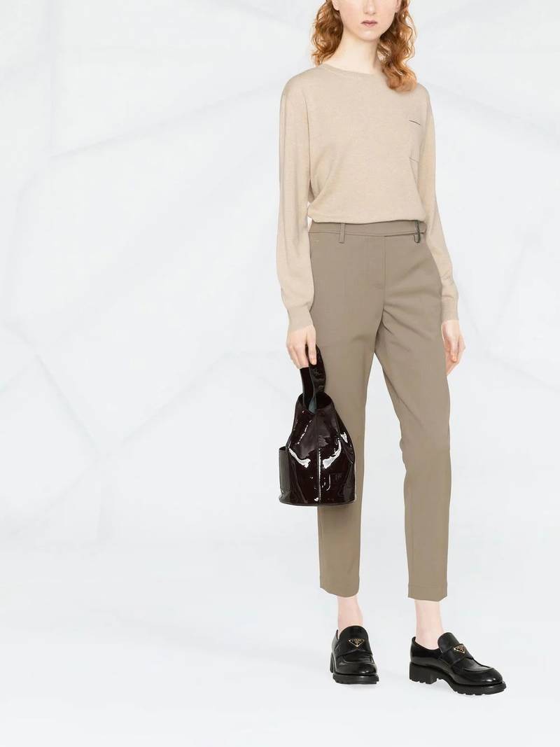 Brunello Cucinelli cropped tailored trousers outlook