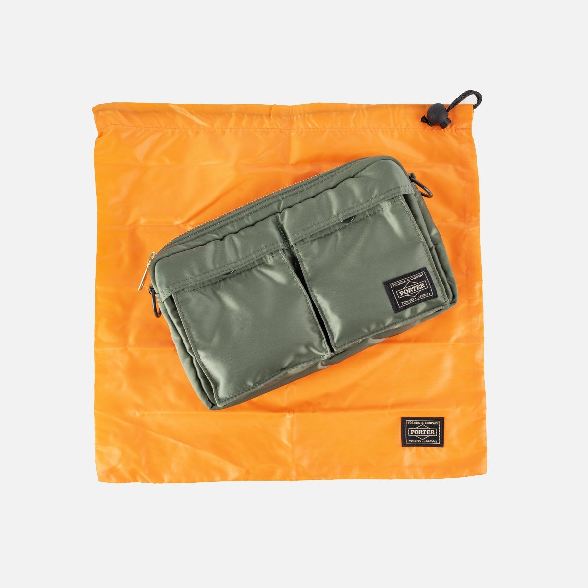 POR-SHLDR-GRN Porter - Yoshida & Co. - Tanker Shoulder Bag - Sage Green - 5