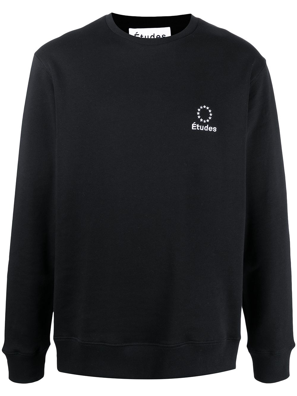 embroidered-logo organic-cotton hoodie - 1