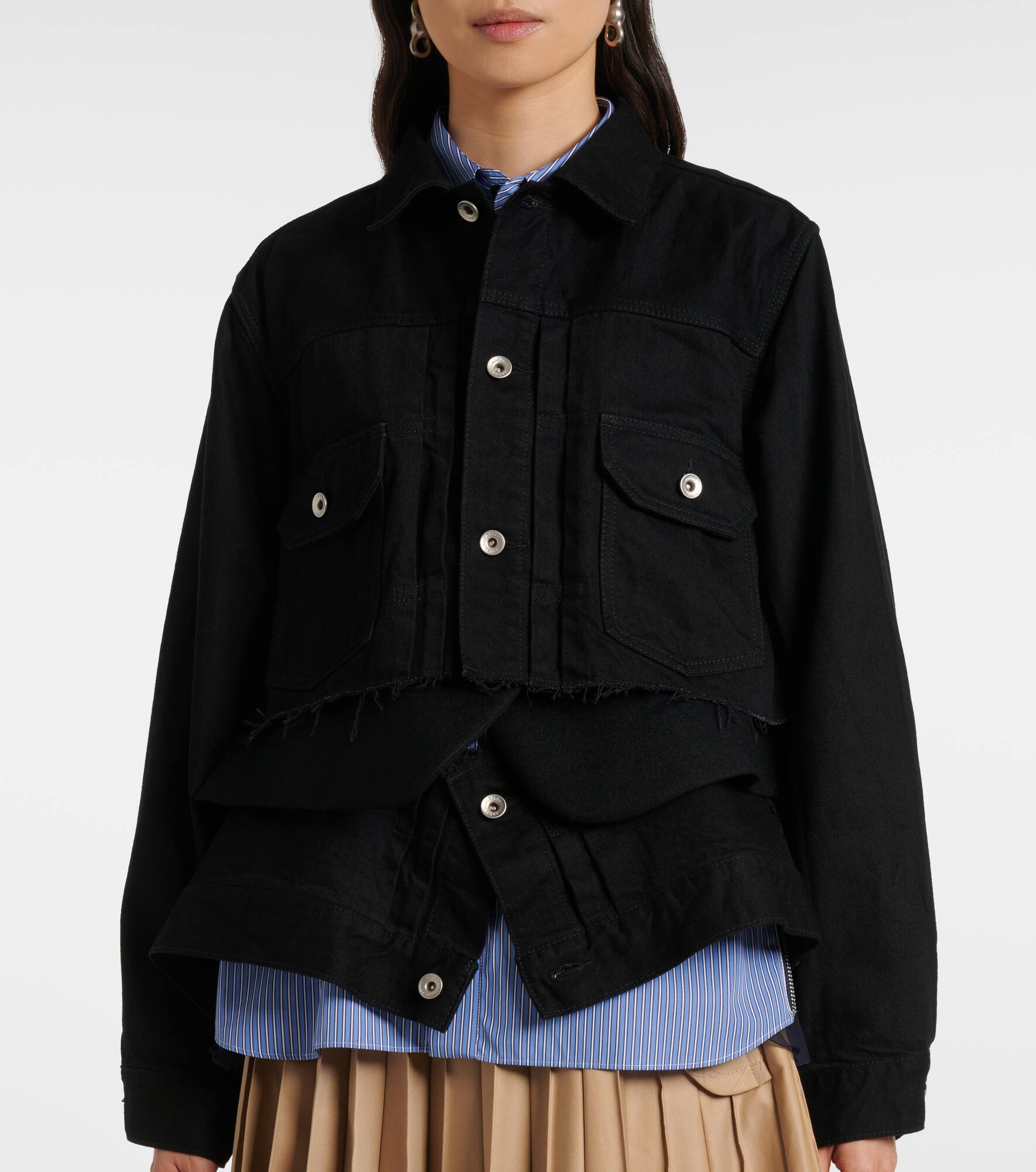 Layered denim jacket - 6
