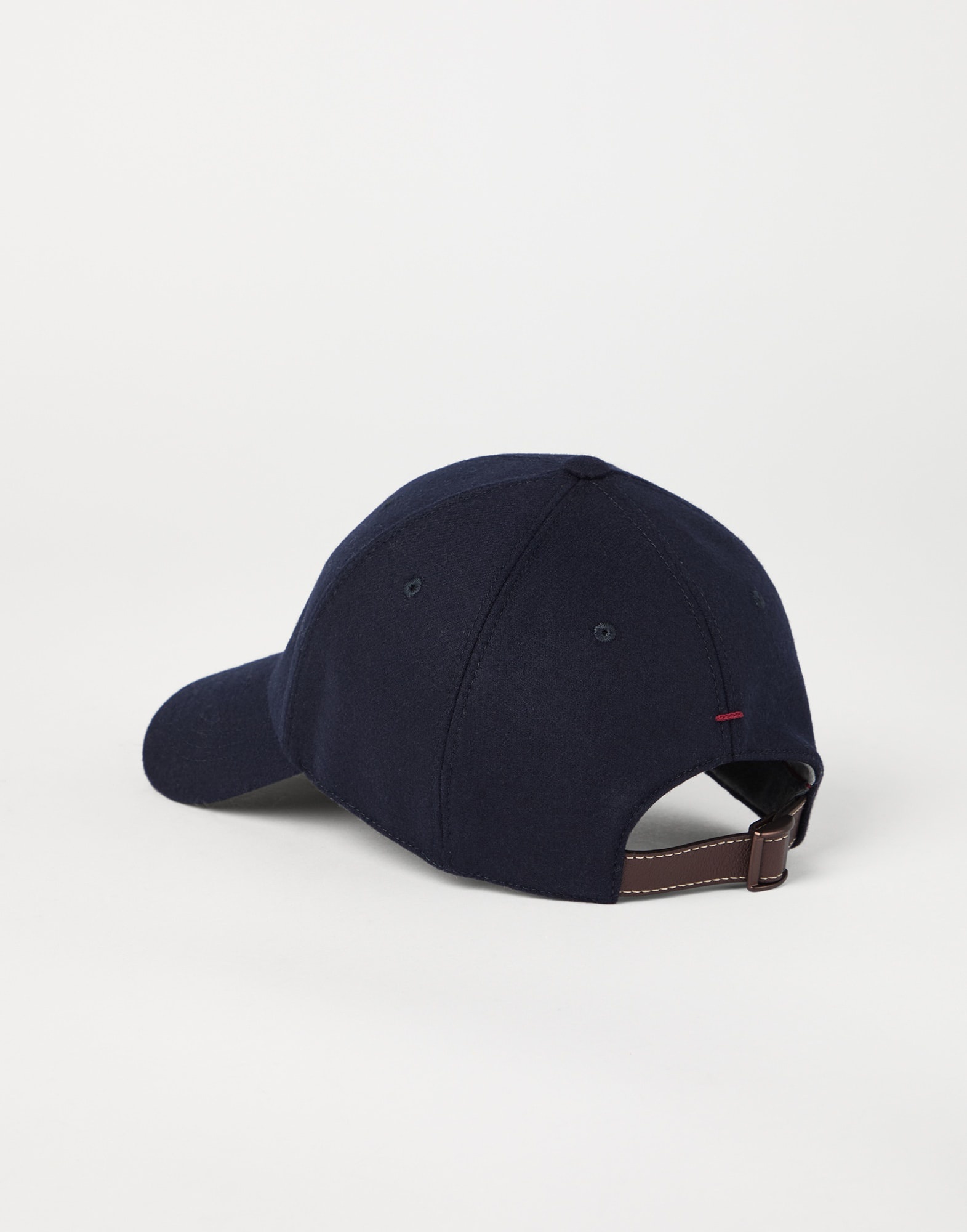 Virgin wool flannel baseball cap with embroidery - 2