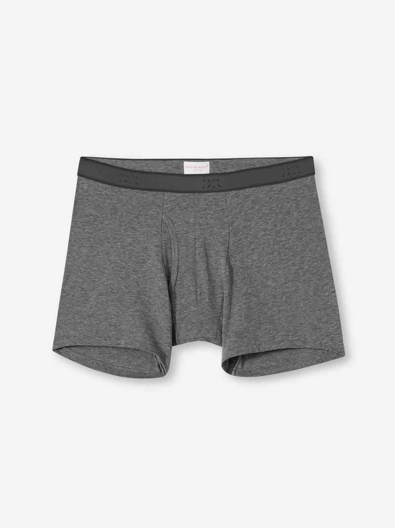 Derek Rose Men's Trunks Jack Pima Cotton Stretch Charcoal outlook