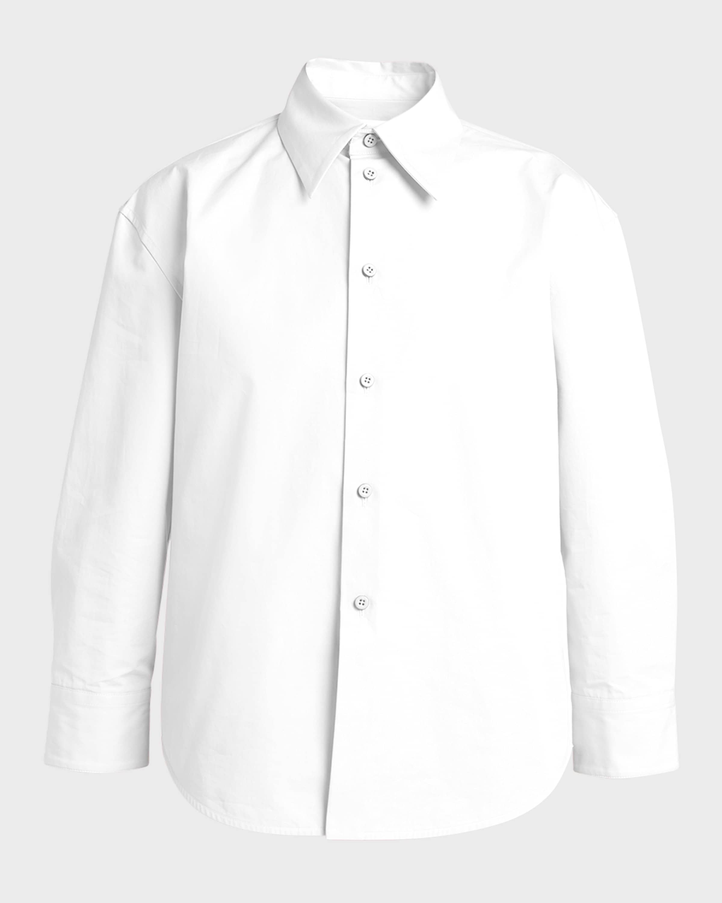 Long-Sleeve Button-Front Shirt - 1