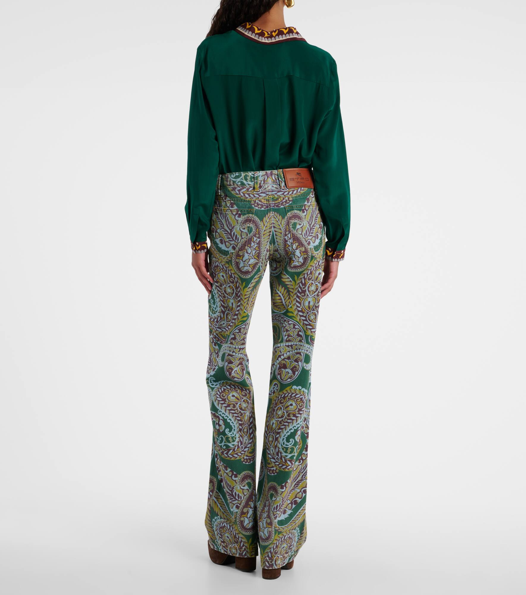 Paisley high-rise bootcut jeans - 3
