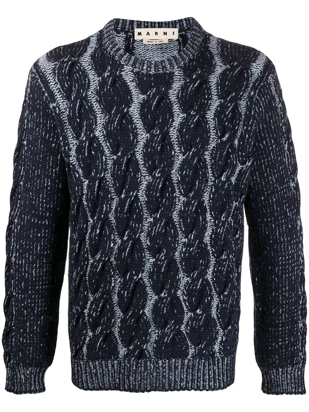 mottled cable knit jumper - 1