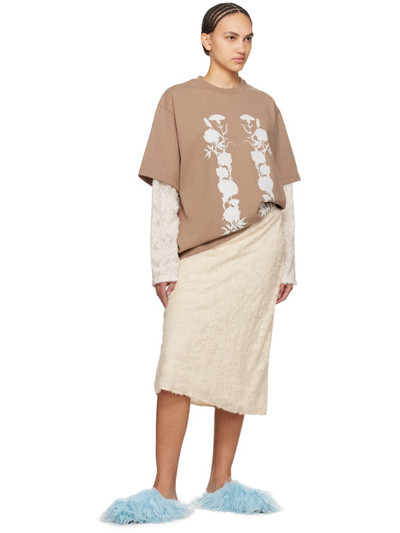 Song for the Mute Off-White Shaggy Midi Skirt outlook