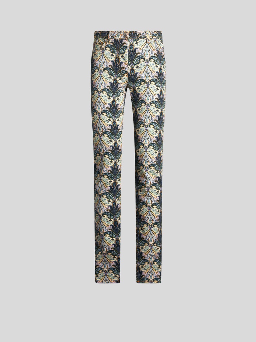 STRETCH COTTON DENIM JEANS - 1