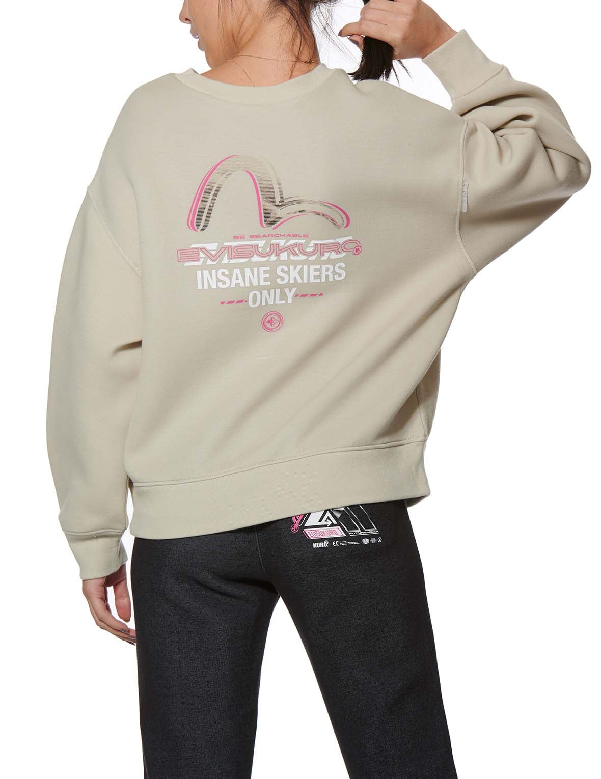 Seagull Print 2-Way Oversized Sweatshirt - 3