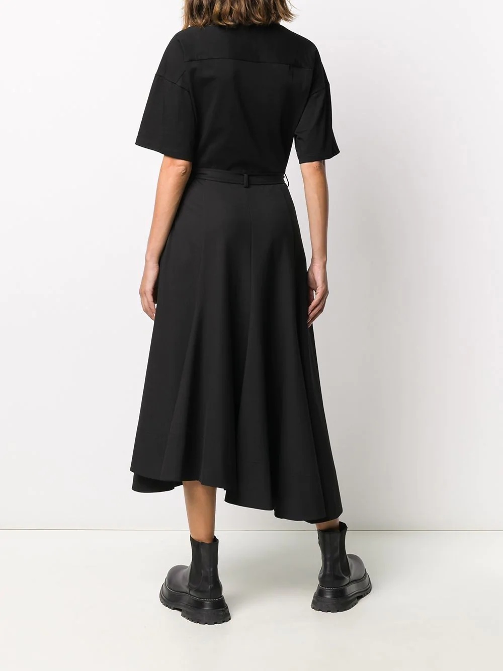 belted asymmetric dress - 4