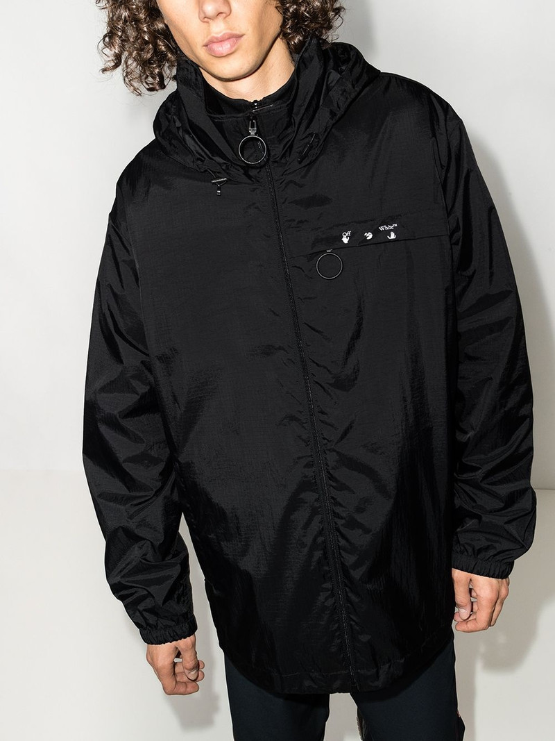 Off-White OFF LOGO WINDBREAKER JKT SPRTS WB BLK outlook