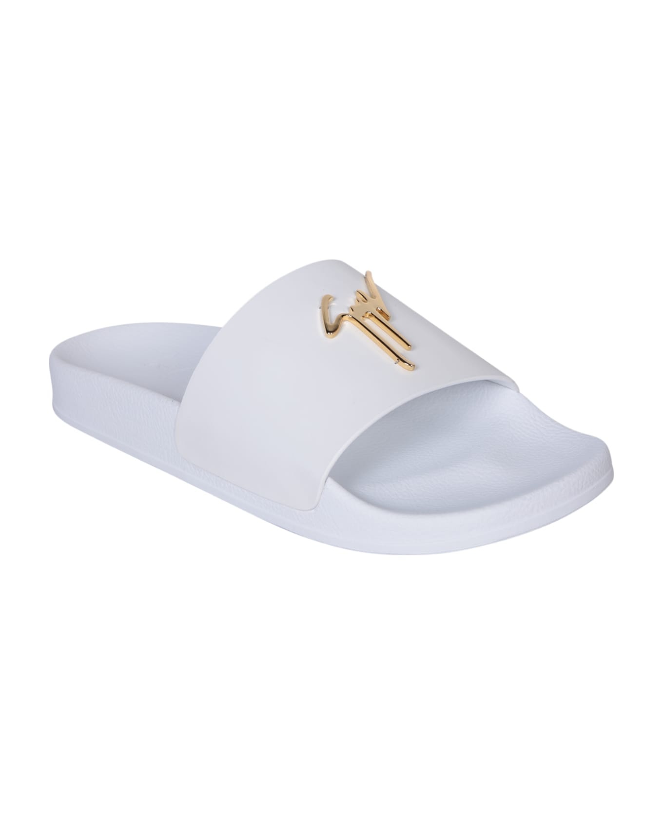 Logo White/gold Slides - 2