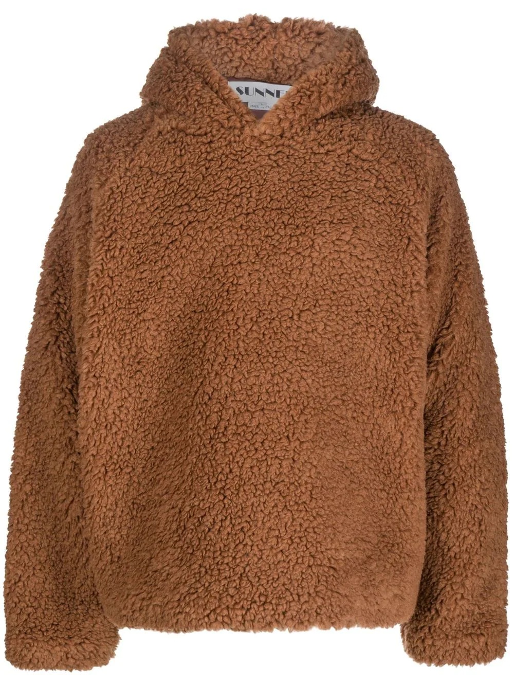 pullover faux-fur hoodie - 1