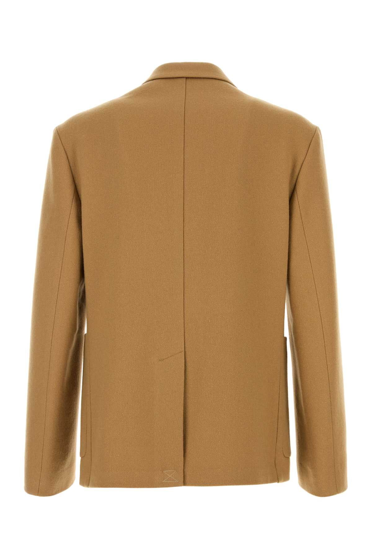 Dries Van Noten Men Camel Wool Blend Barleys Blazer - 2