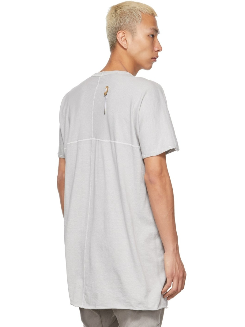 Grey Garment-Dyed One-Piece T-Shirt 3