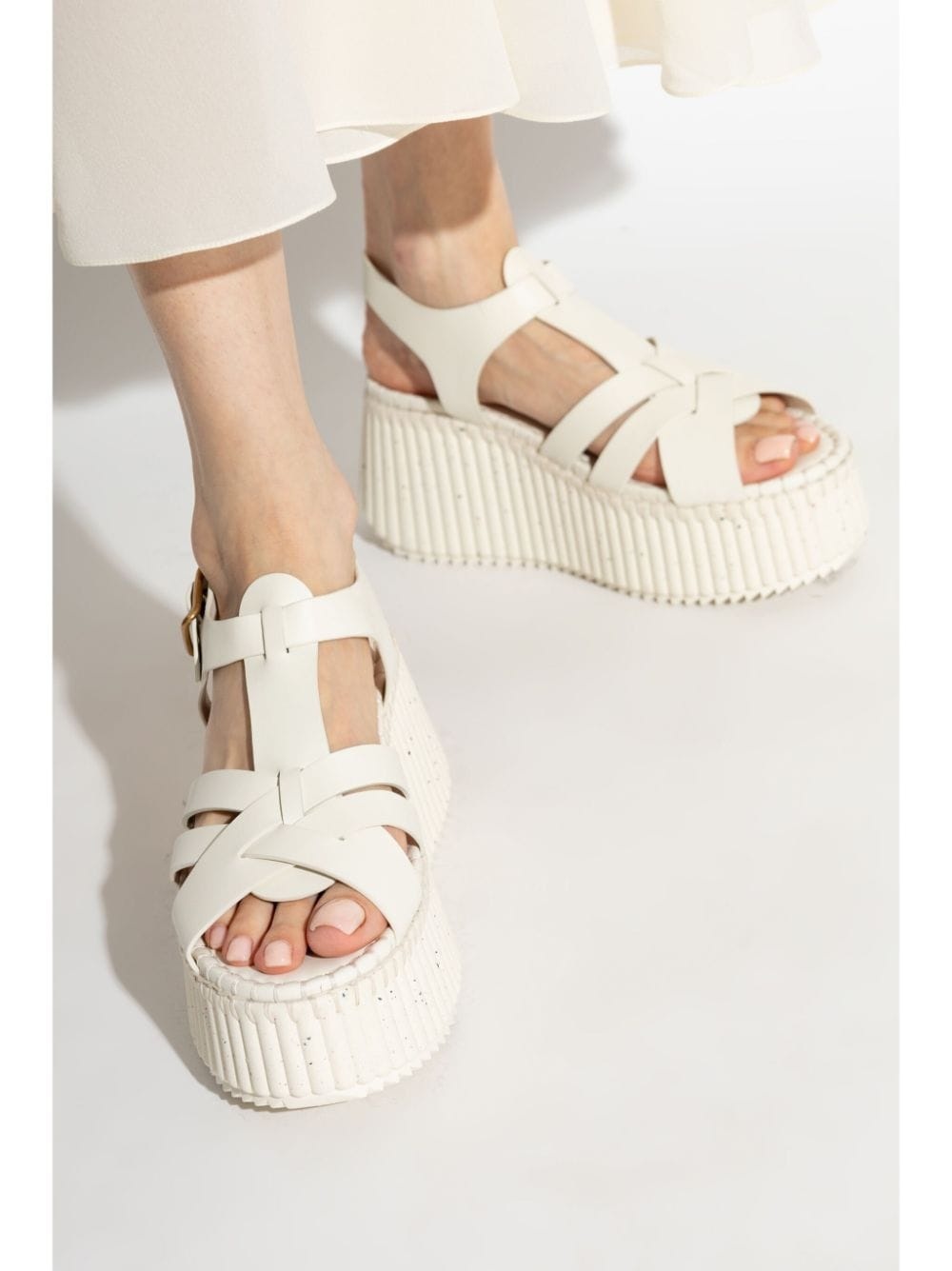 leather platform sandals - 2