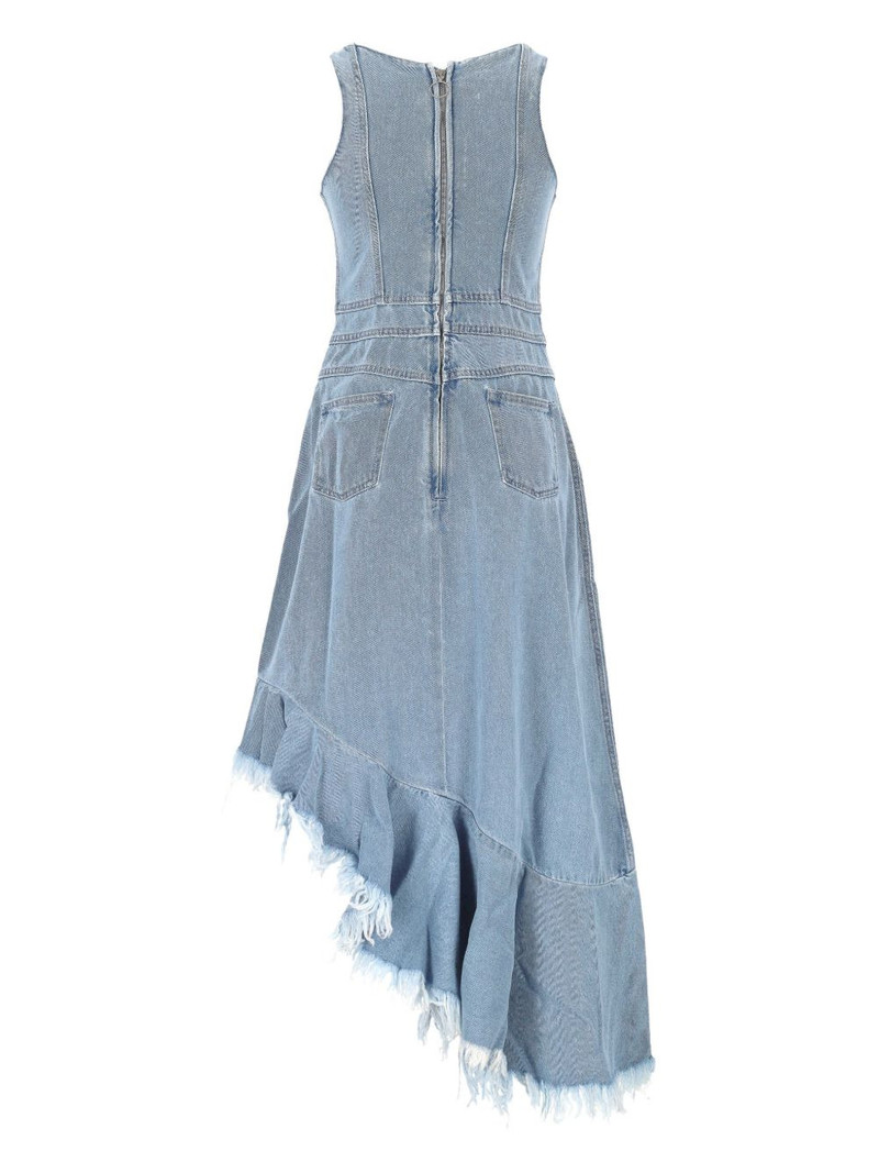MARQUES’ALMEIDA frayed ruffle midi dress outlook