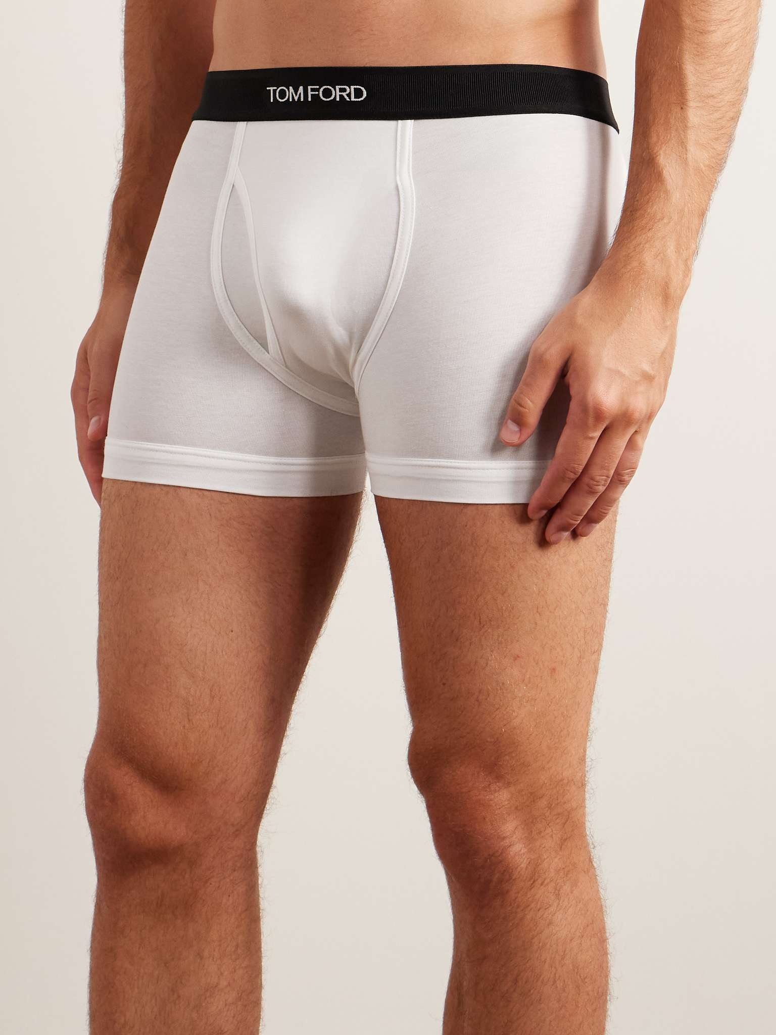 Stretch-Cotton and Modal-Blend Boxer Briefs - 2