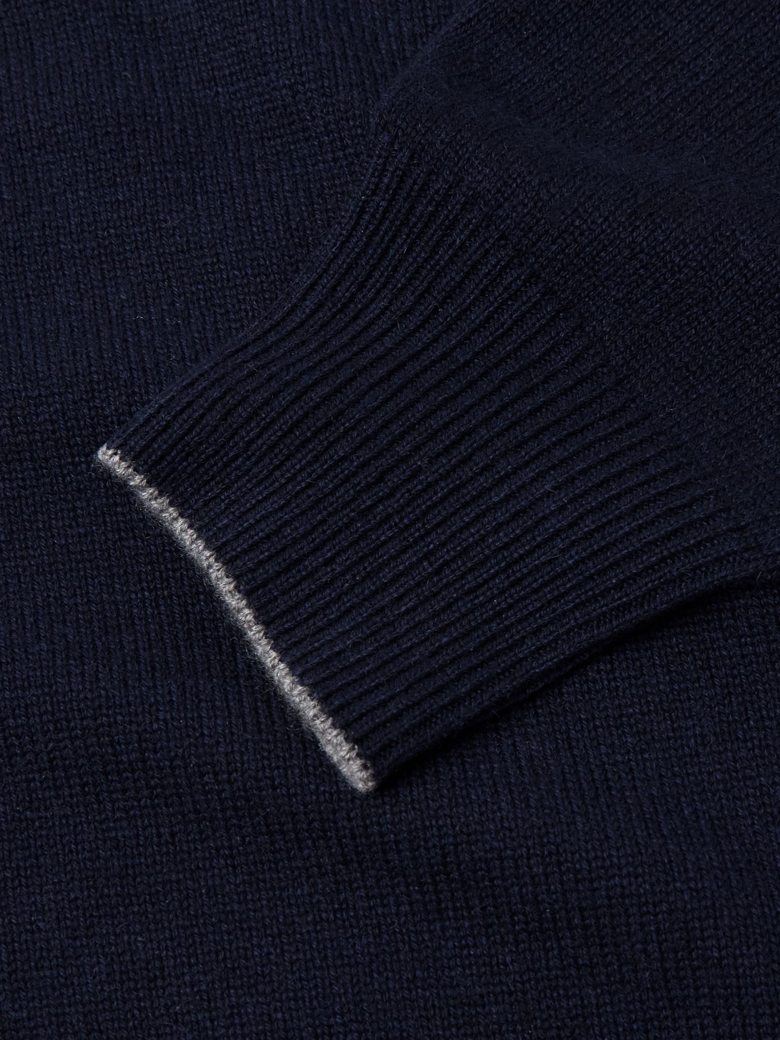 Slim-Fit Cashmere Sweater Navy - 5