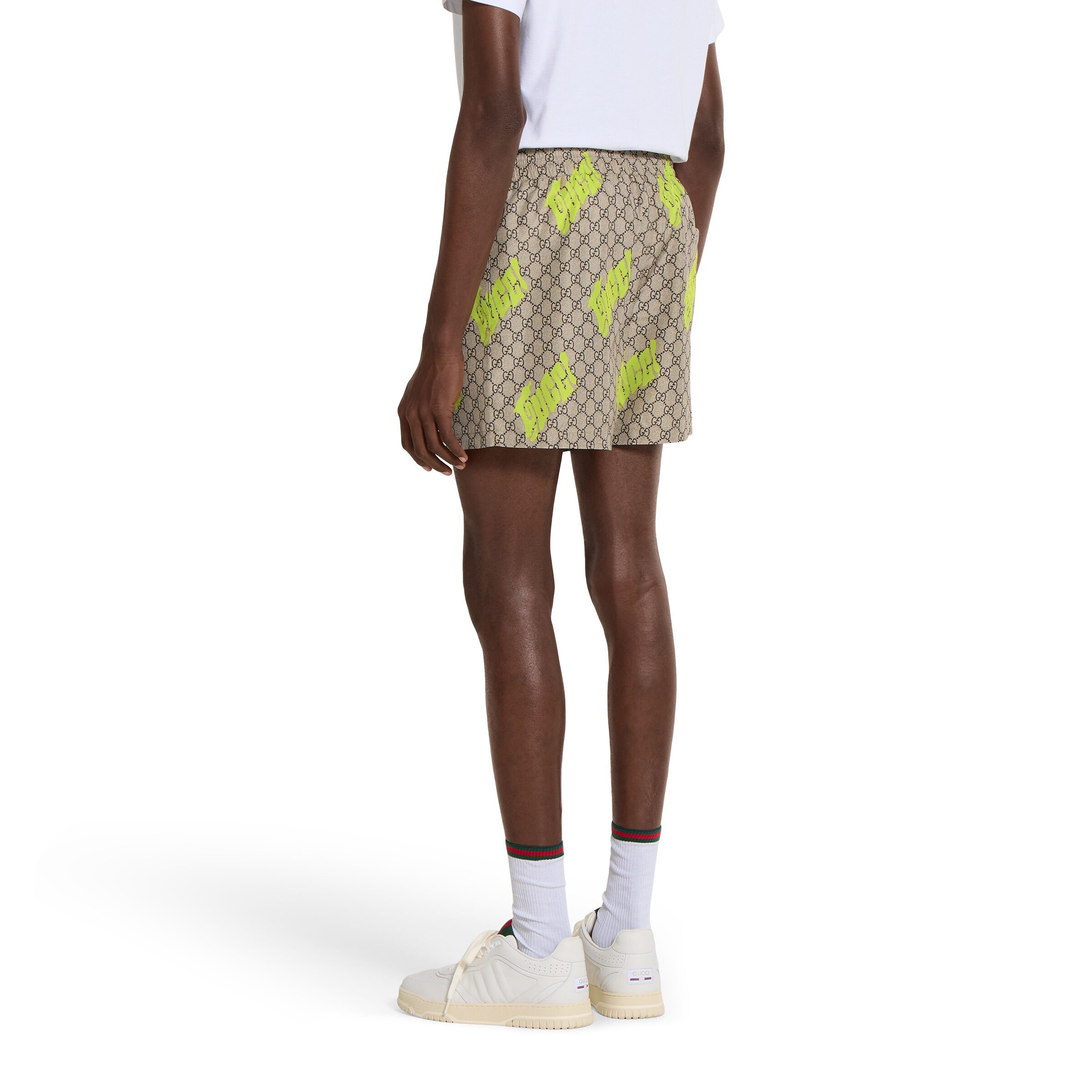 Printed technical poplin swim shorts - 4