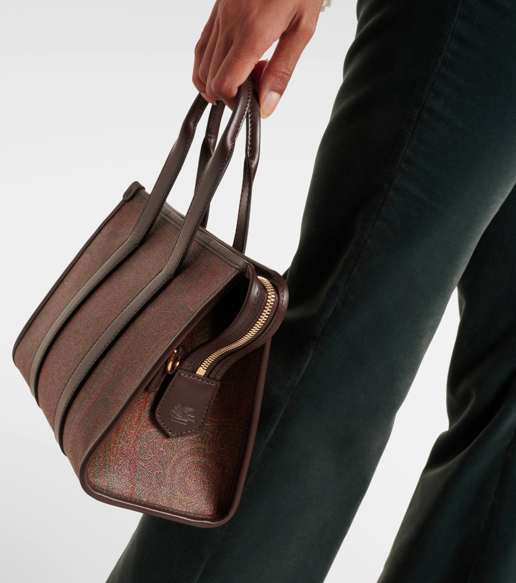 Bauletto Large paisley canvas tote bag - 6
