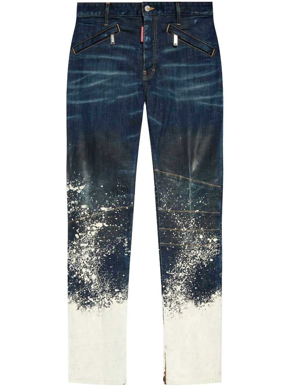 paint-splatter jeans - 1